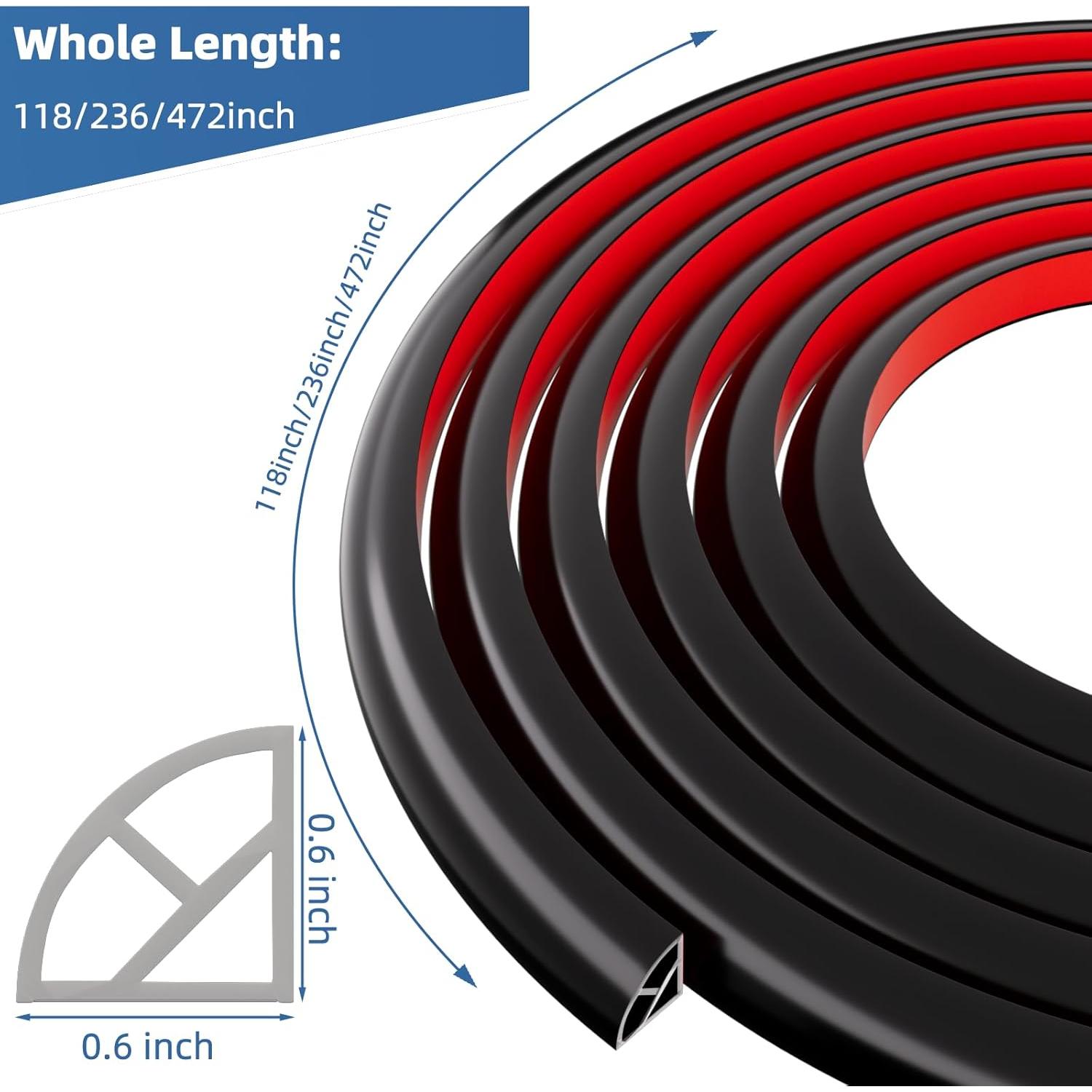 Moldura Flexible de Silicona Autoadhesiva Conwang 120.4 cm Negro