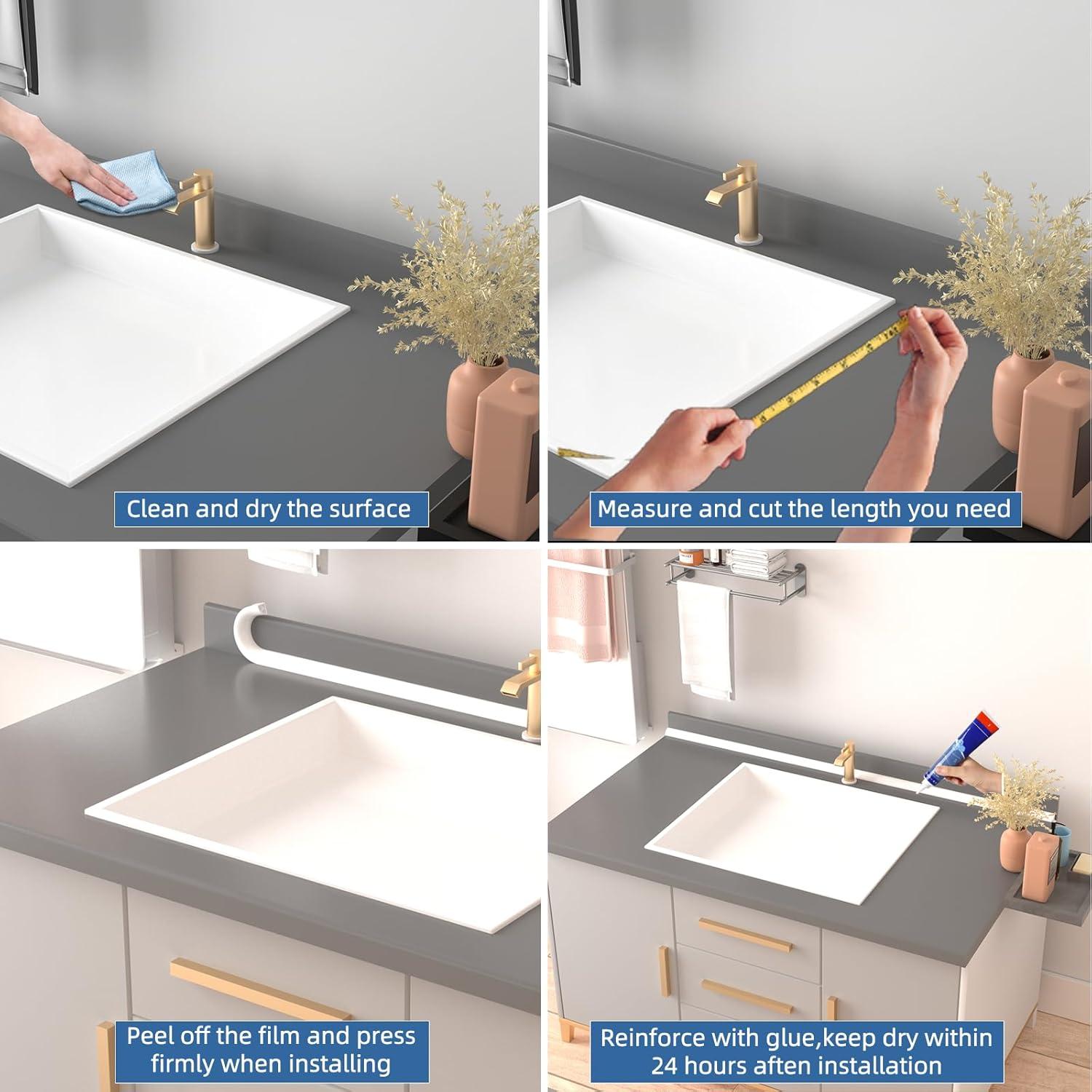 Moldura Flexible de Silicona Autoadhesiva Conwang 120.4 cm Negro