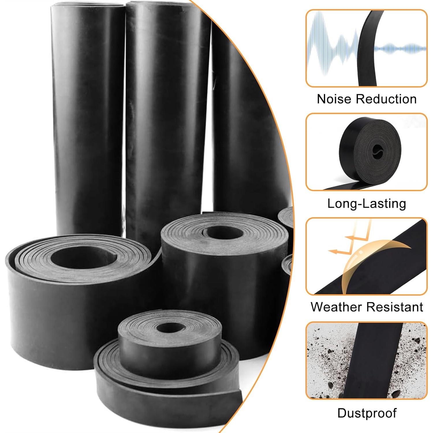 Tira de goma neopreno VUAOHIY 3.05m x 2.54cm - Antideslizante