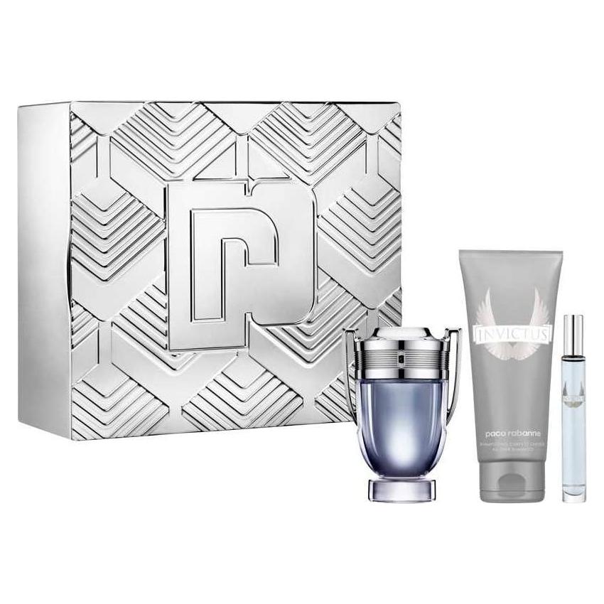 Set de Fragancia Paco Rabanne Invictus 3 Piezas 100ml + 100ml + 10ml