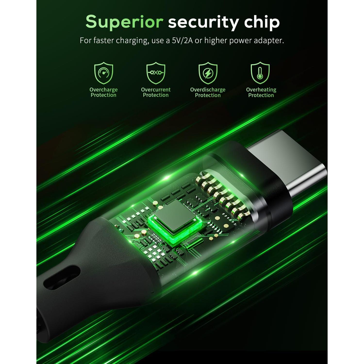 Cargador MENEEA USB C 3m para PS5/Xbox/Switch - Negro