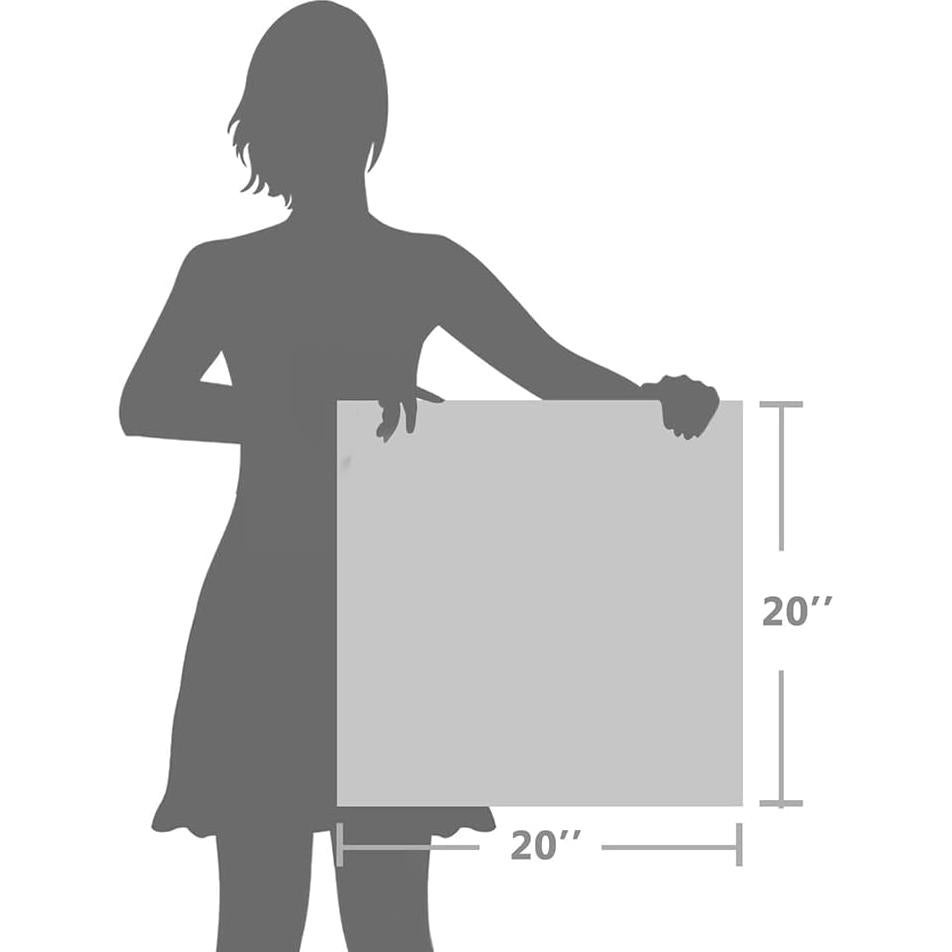 Arte de pared de lienzo Chanel 50.8x50.8 cm floral rosa