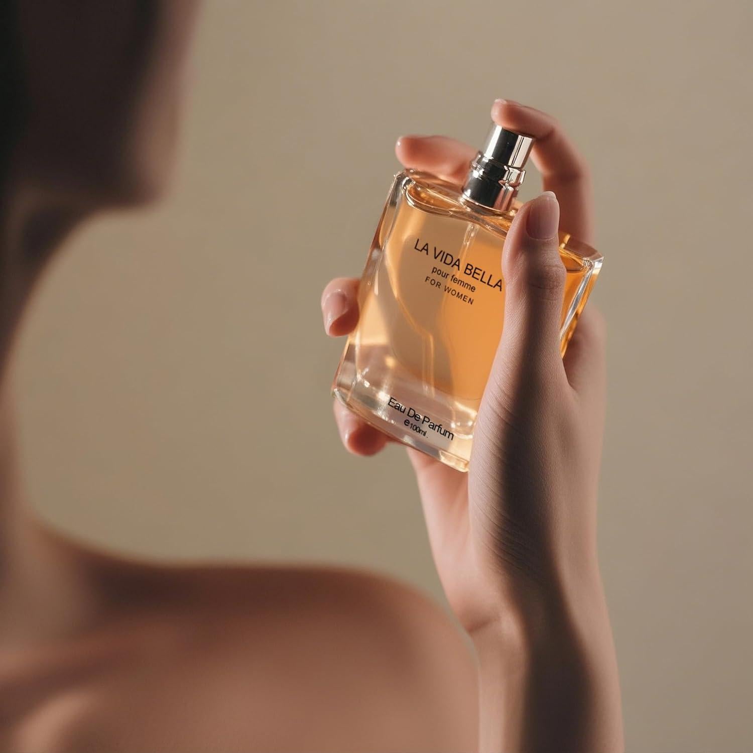 4PCS Perfume Set for Women - Floral Fragrance Gift Set with Vanilla,Sweet Fruity Eau De Parfume| 3.4 Fl Oz Each(Rio Sweet Crush Jasmine,Ka Candy,Delilah,La Vida Bella)