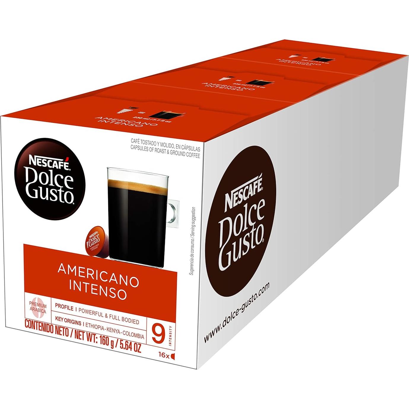 Cápsulas de Café Nescafé Dolce Gusto Americano Intenso 48 Unidades