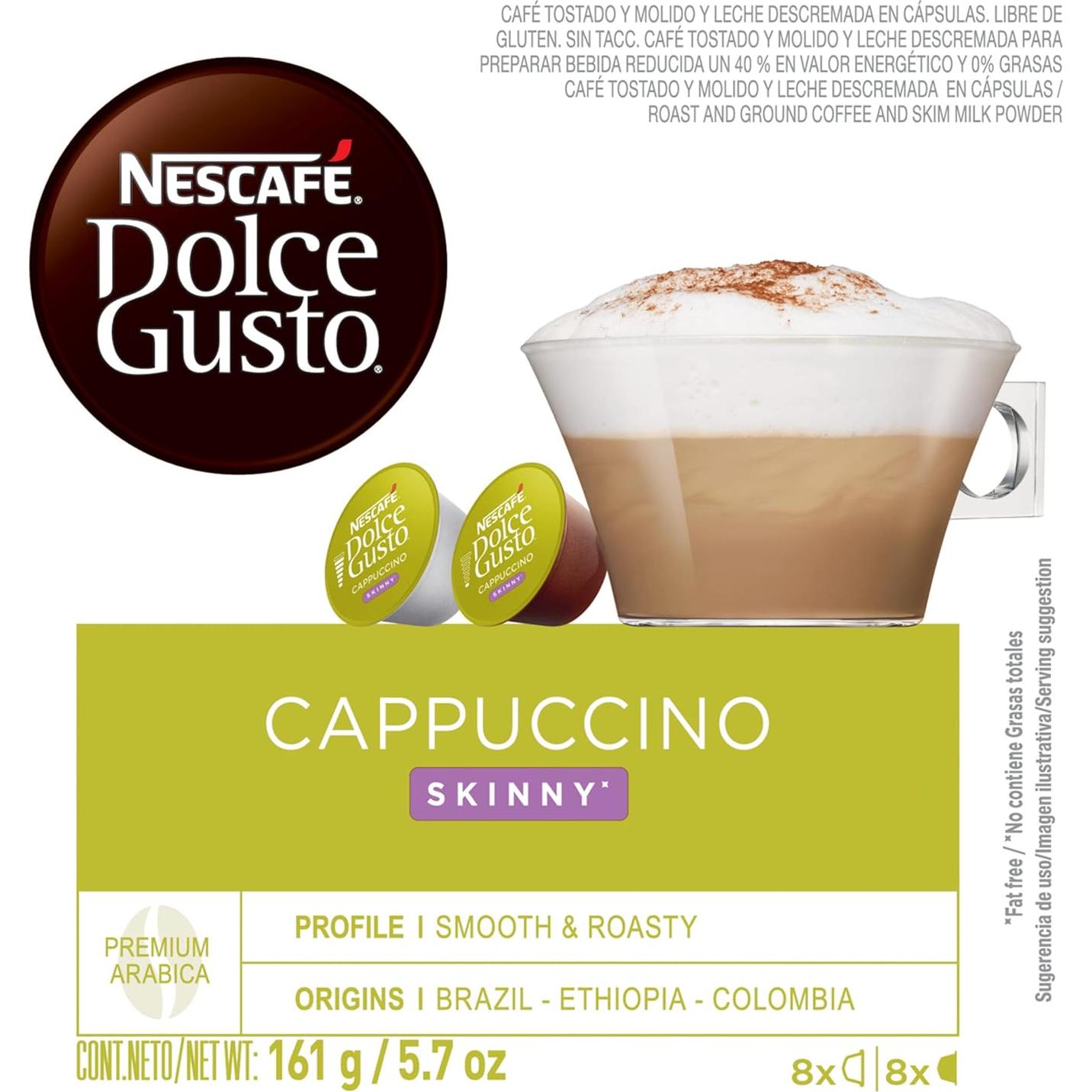 Cápsulas Nescafé Dolce Gusto Cappuccino Ligero 48 Unidades