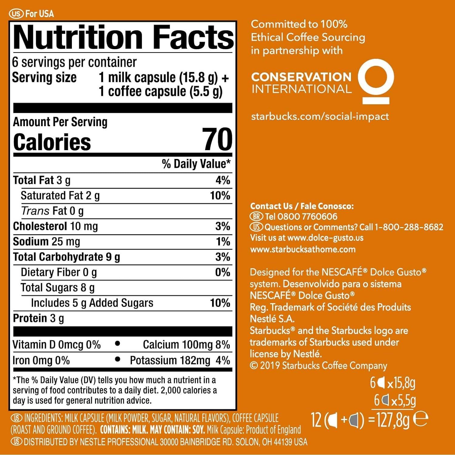 Cápsulas de Café Starbucks Caramel Macchiato 36 Unidades