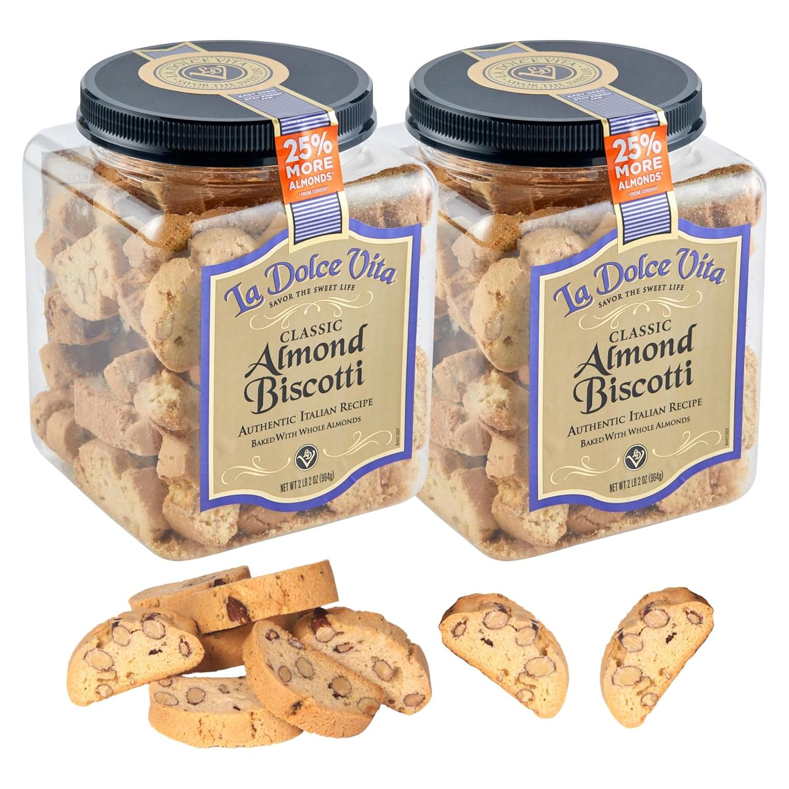 Biscotti de Almendra Nonni - 2 Tarros de 964g - Galletas Italianas