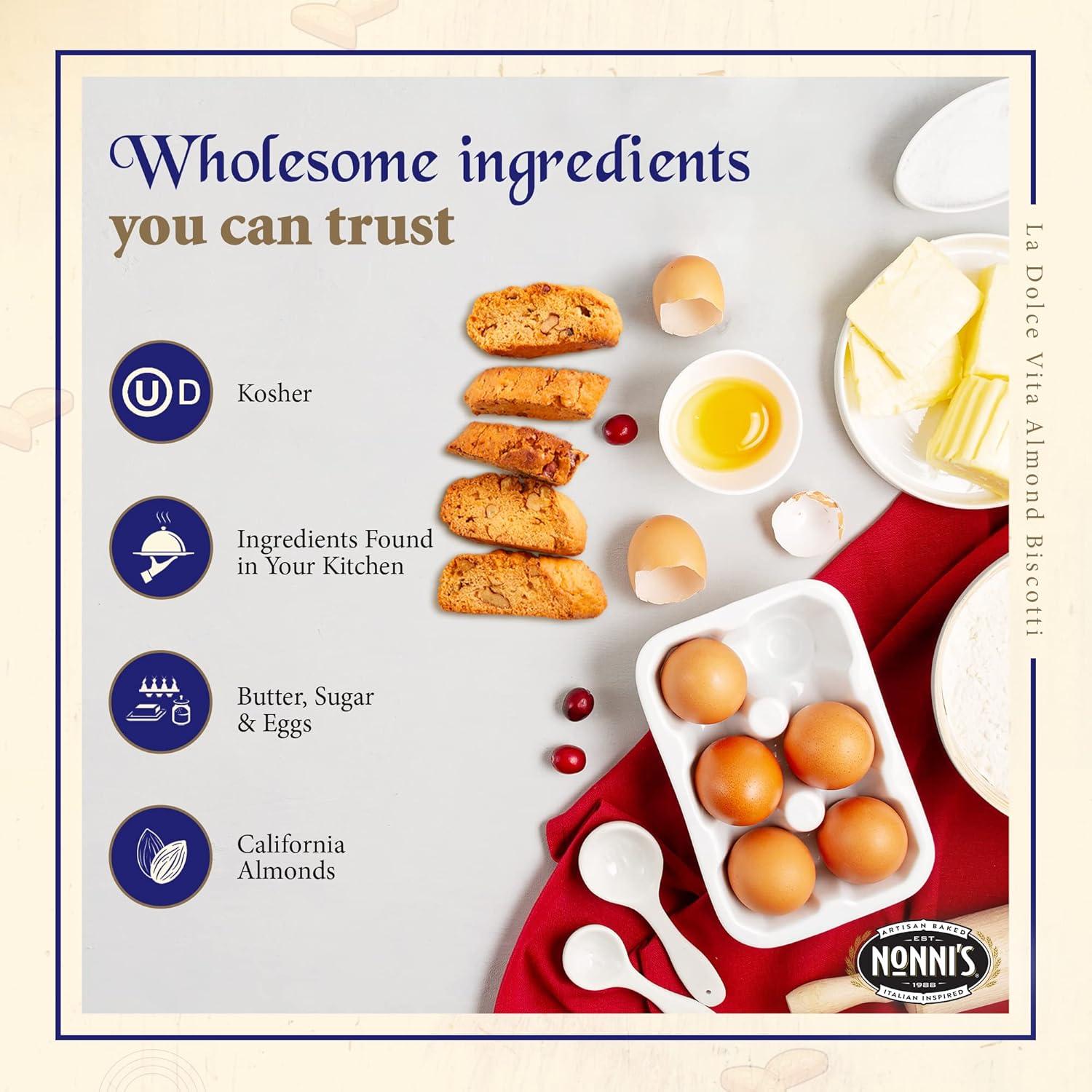 Biscotti de Almendra Nonni - 2 Tarros de 964g - Galletas Italianas