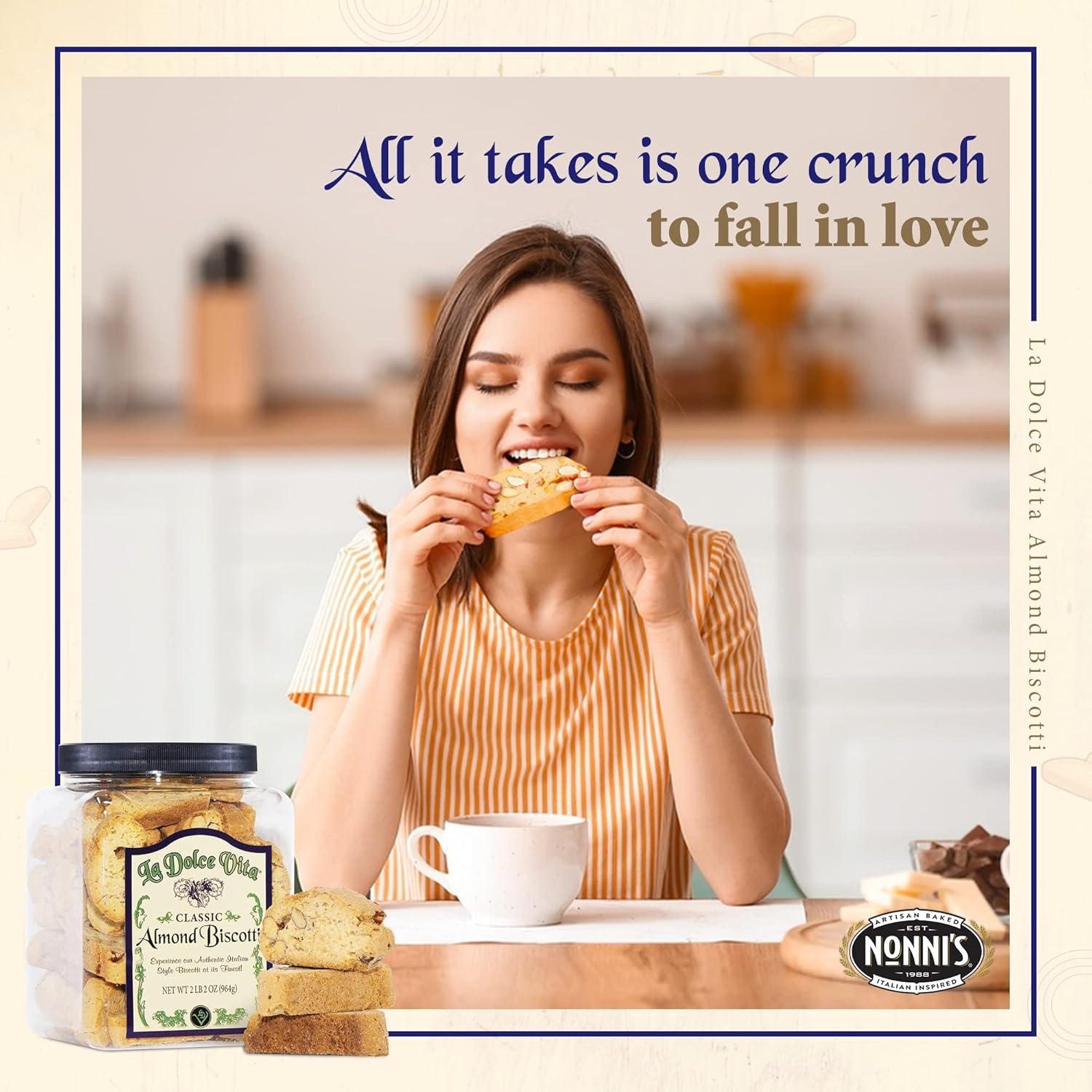 Biscotti de Almendra Nonni - 2 Tarros de 964g - Galletas Italianas