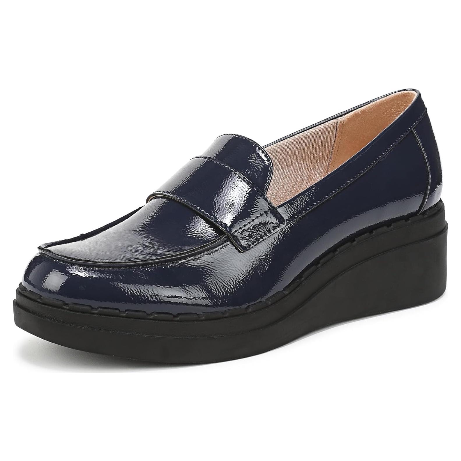 Mocasín de cuña LifeStride para Mujeres 11 Ancho Navy Lux
