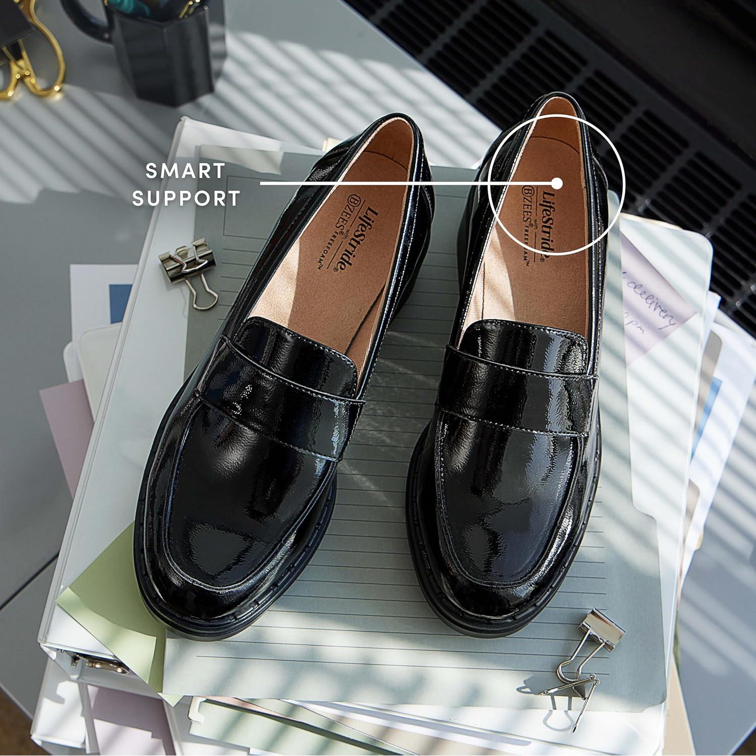 Mocasín de cuña LifeStride para Mujeres 11 Ancho Navy Lux