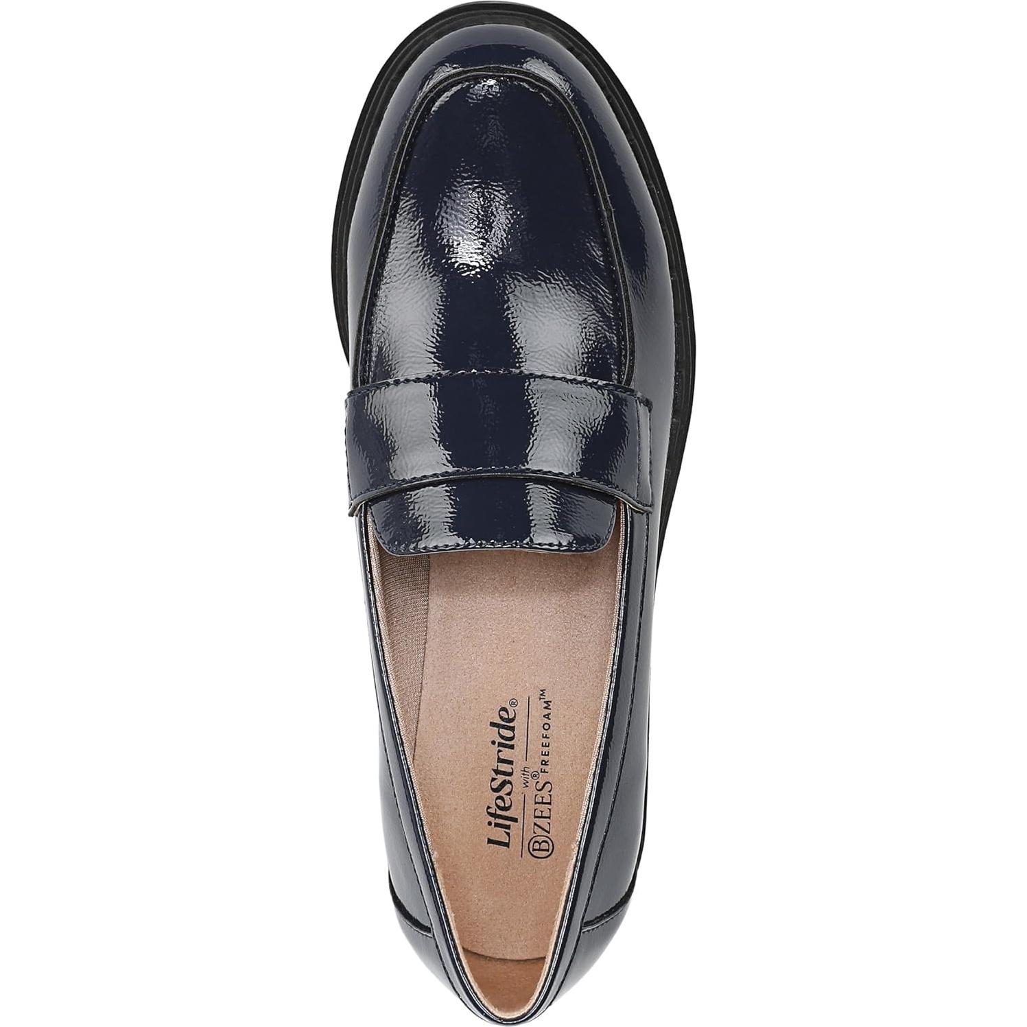 Mocasín de cuña LifeStride para Mujeres 11 Ancho Navy Lux