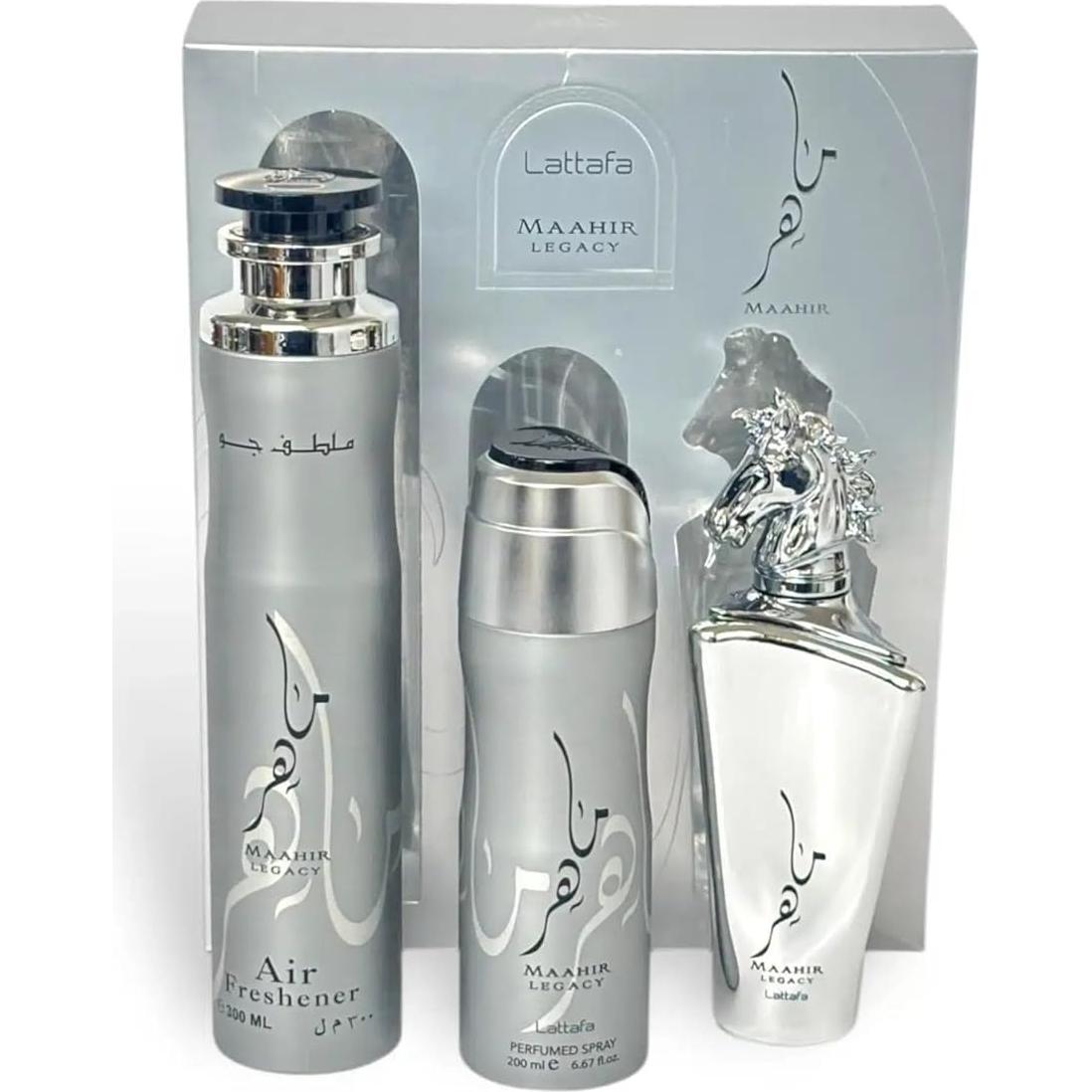 Conjunto de Regalo Lattafa Maahir Legacy 3 Piezas para Hombres