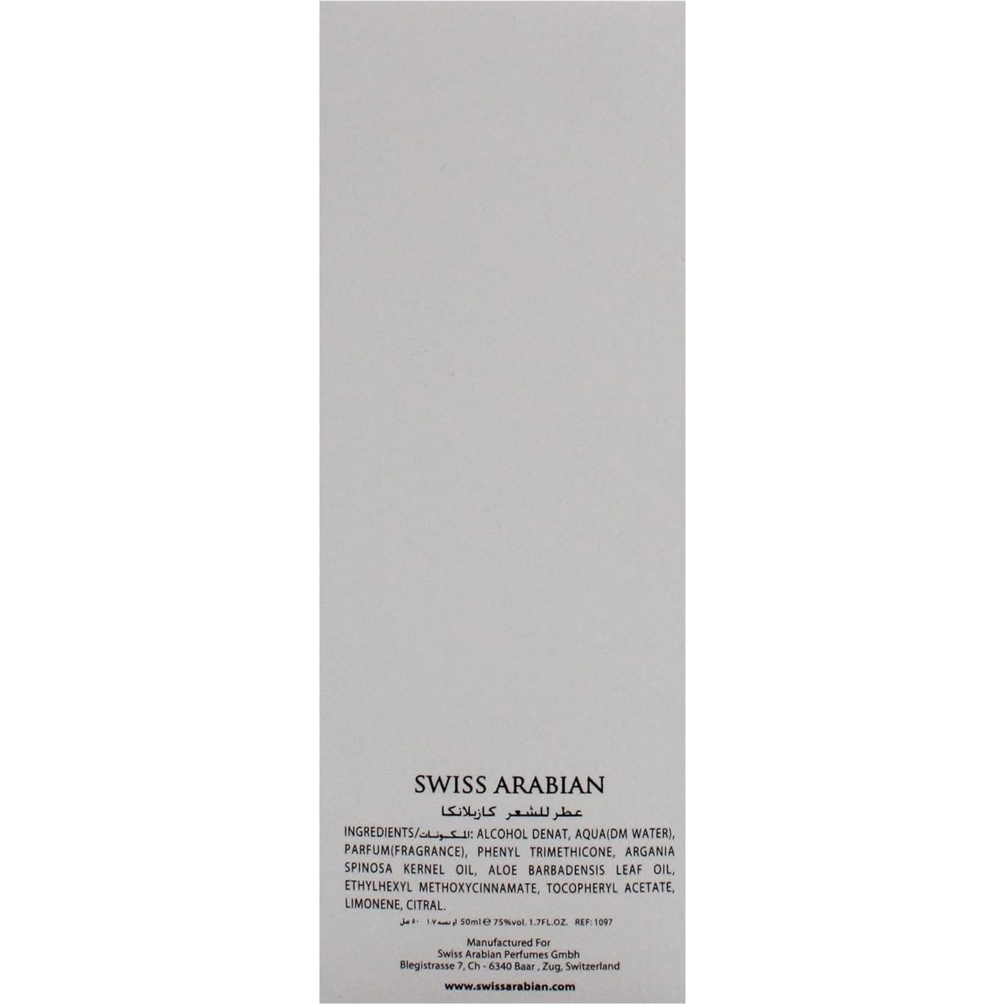 Bruma para el Cabello Swiss Arabian Casablanca 48.2 ml - Fragancia Afrutada Amaderada