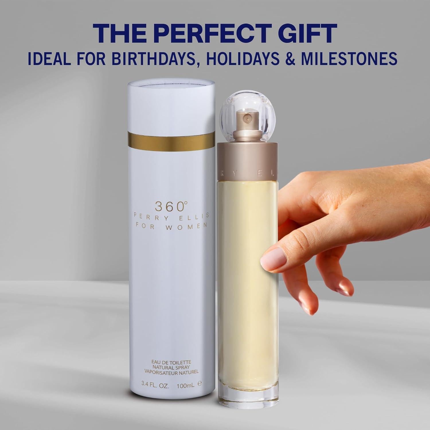 Perry Ellis 360 Grados Eau De Toilette 100 mL para Mujeres - Fragancia Floral Ligera