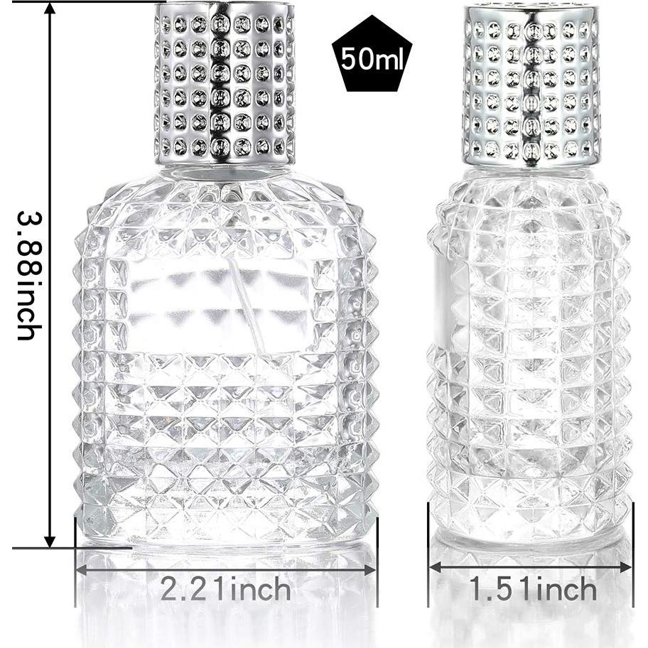 Paquete de 2 botellas de spray de vidrio 50ml y 30ml