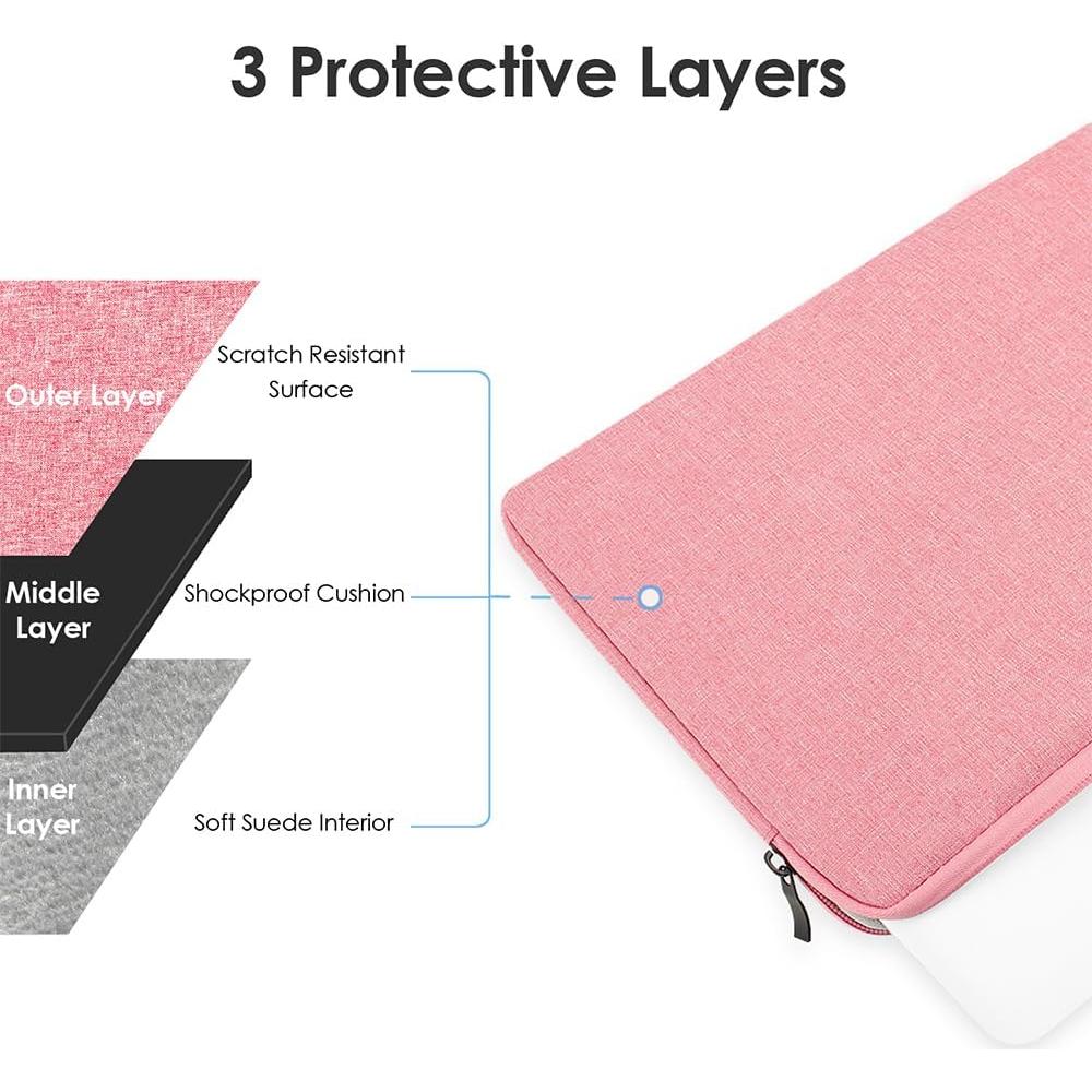 ProElife Funda para Laptop 13.6" Rosa Resistente al Agua