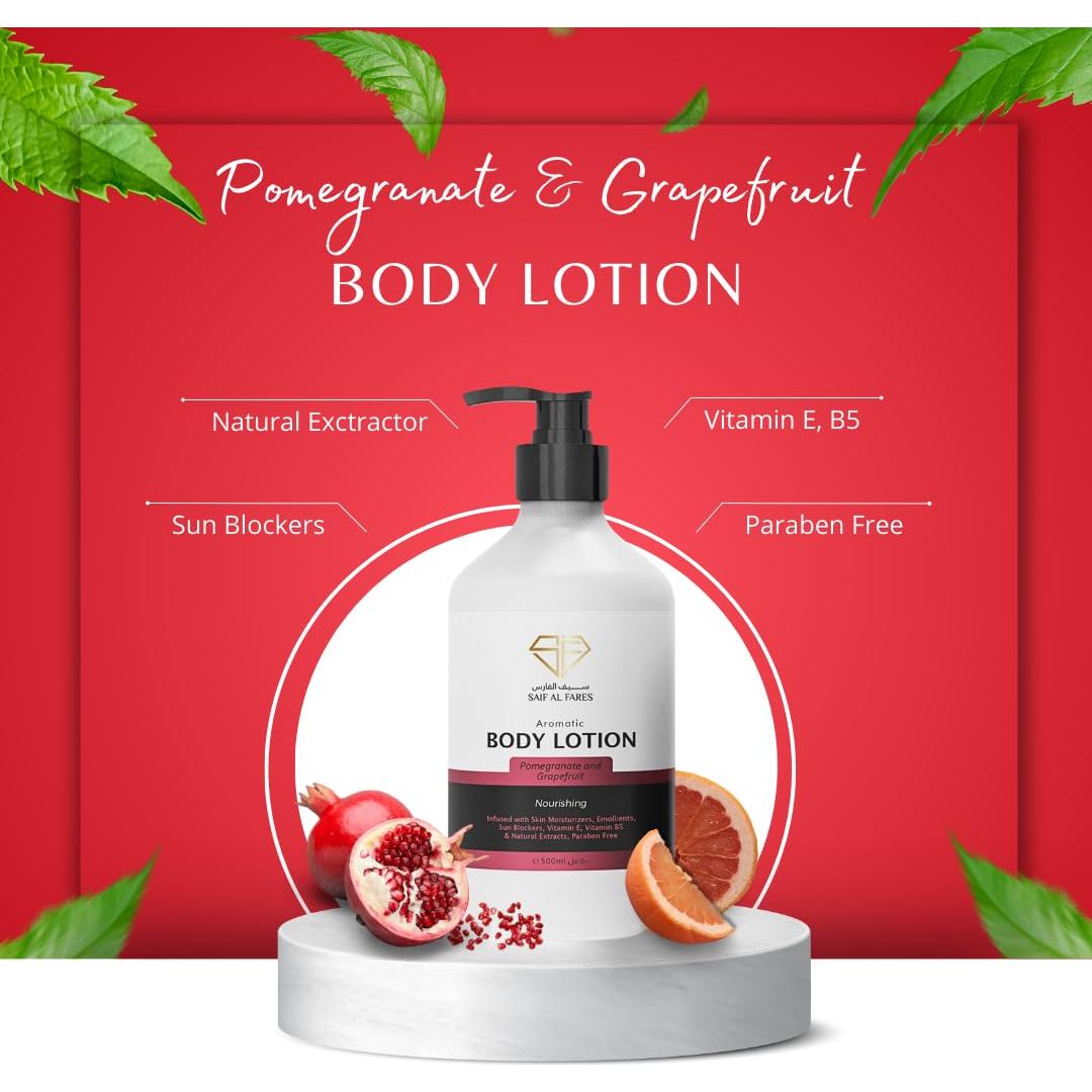 Loción Corporal Hidratante Granada y Pomelo 500ml - Beauty & Perfume