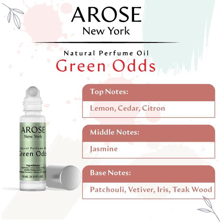 Aceite de Perfume Arose NY Green Odds 10 ml Vegano Sin Alcohol