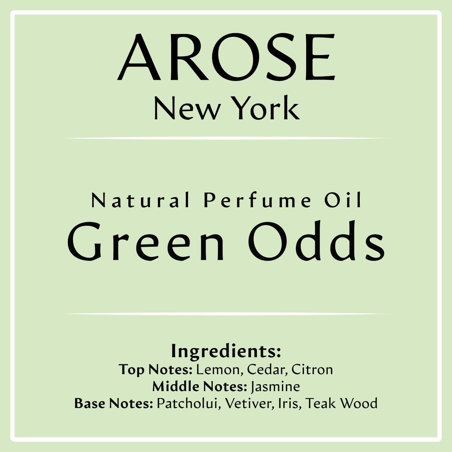 Aceite de Perfume Arose NY Green Odds 10 ml Vegano Sin Alcohol