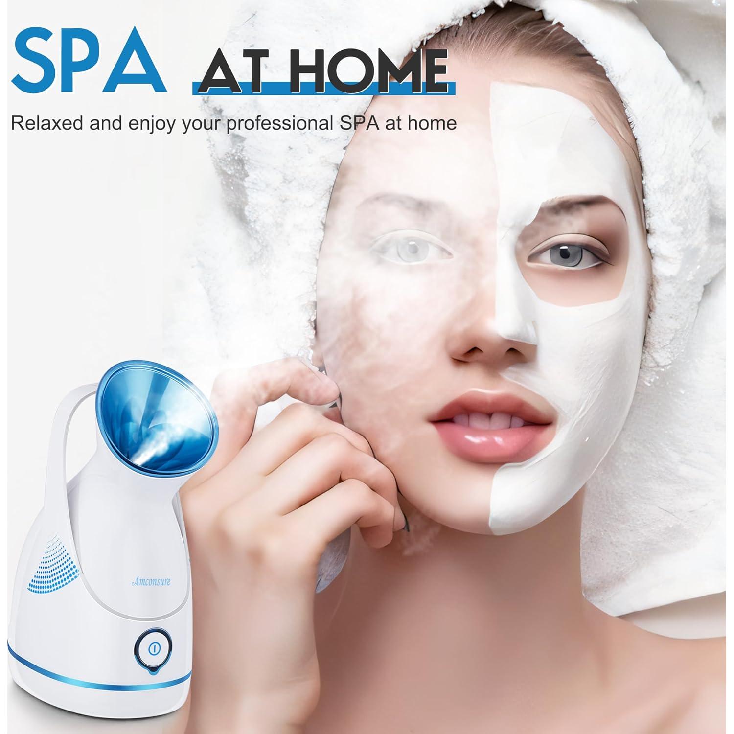 Vaporizador Facial Amconsure 6028 Iones Nano 100ml Azul