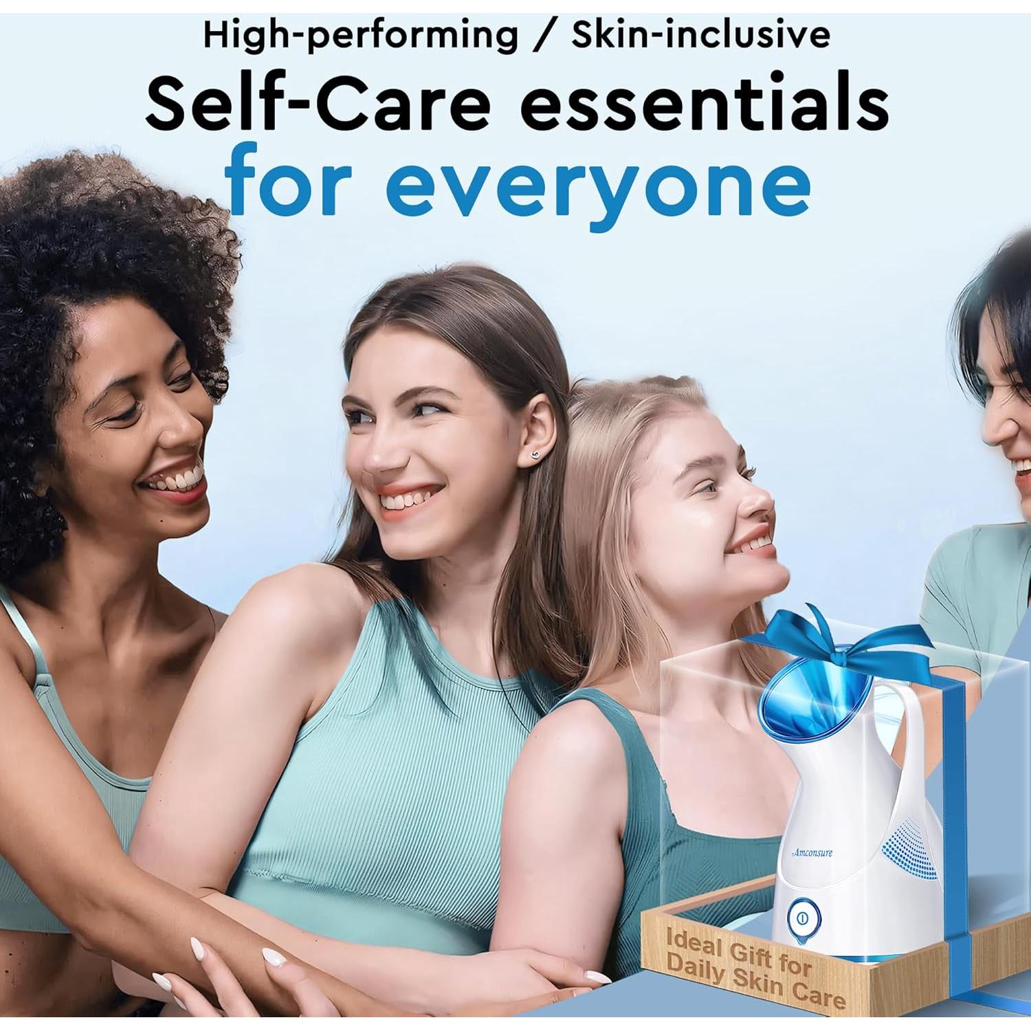 Vaporizador Facial Amconsure 6028 Iones Nano 100ml Azul