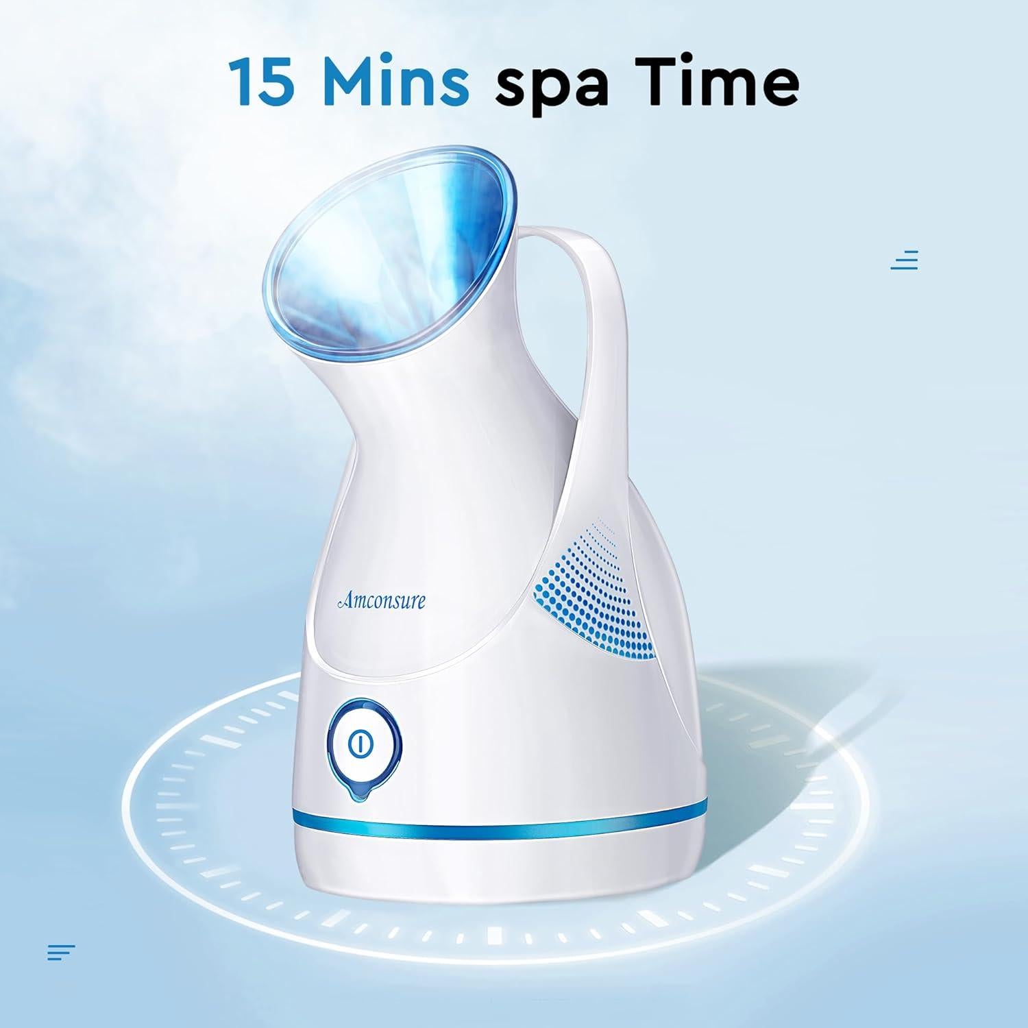 Vaporizador Facial Amconsure 6028 Iones Nano 100ml Azul