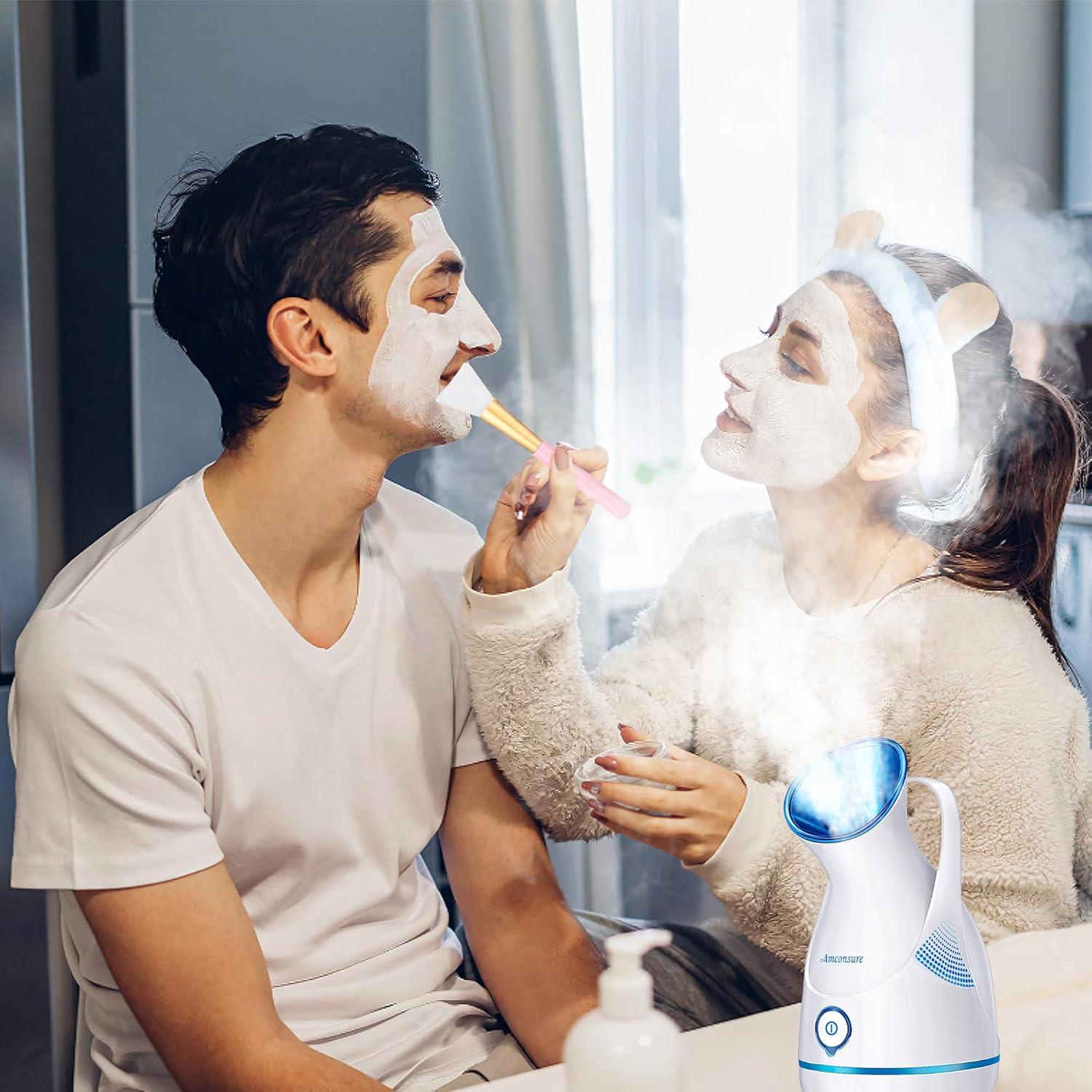 Vaporizador Facial Amconsure 6028 Iones Nano 100ml Azul