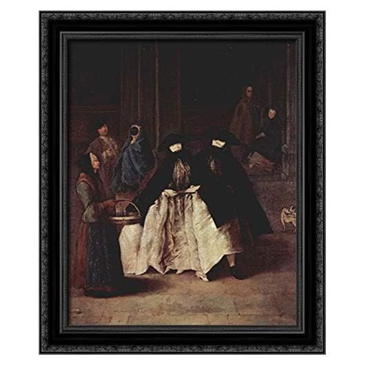 Arte en Lienzo El Vendedor de Perfumes 60x50 cm Marco Negro