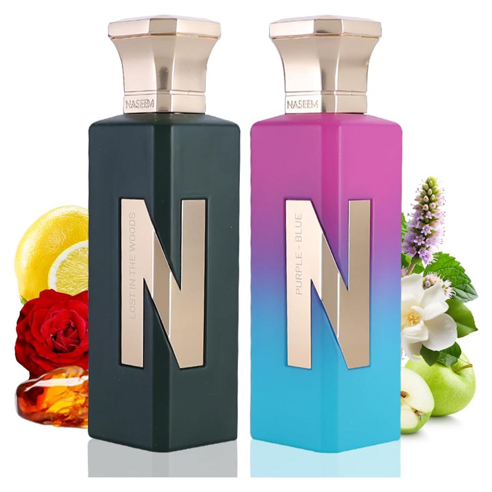 Perfume Naseem Aqua Azul Púrpura 75ml - No Alcohólico, Hipoalergénico