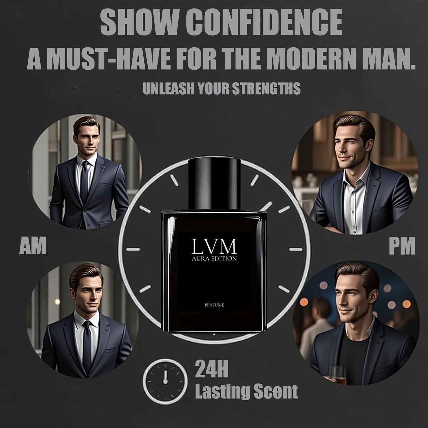 Colonia para Hombres LVM AURA 50ml - Fragancia Amaderada y Fresca