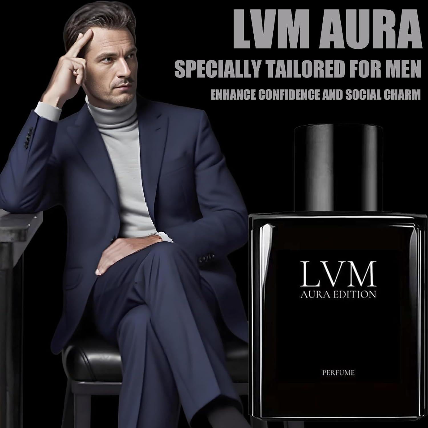 Colonia para Hombres LVM AURA 50ml - Fragancia Amaderada y Fresca