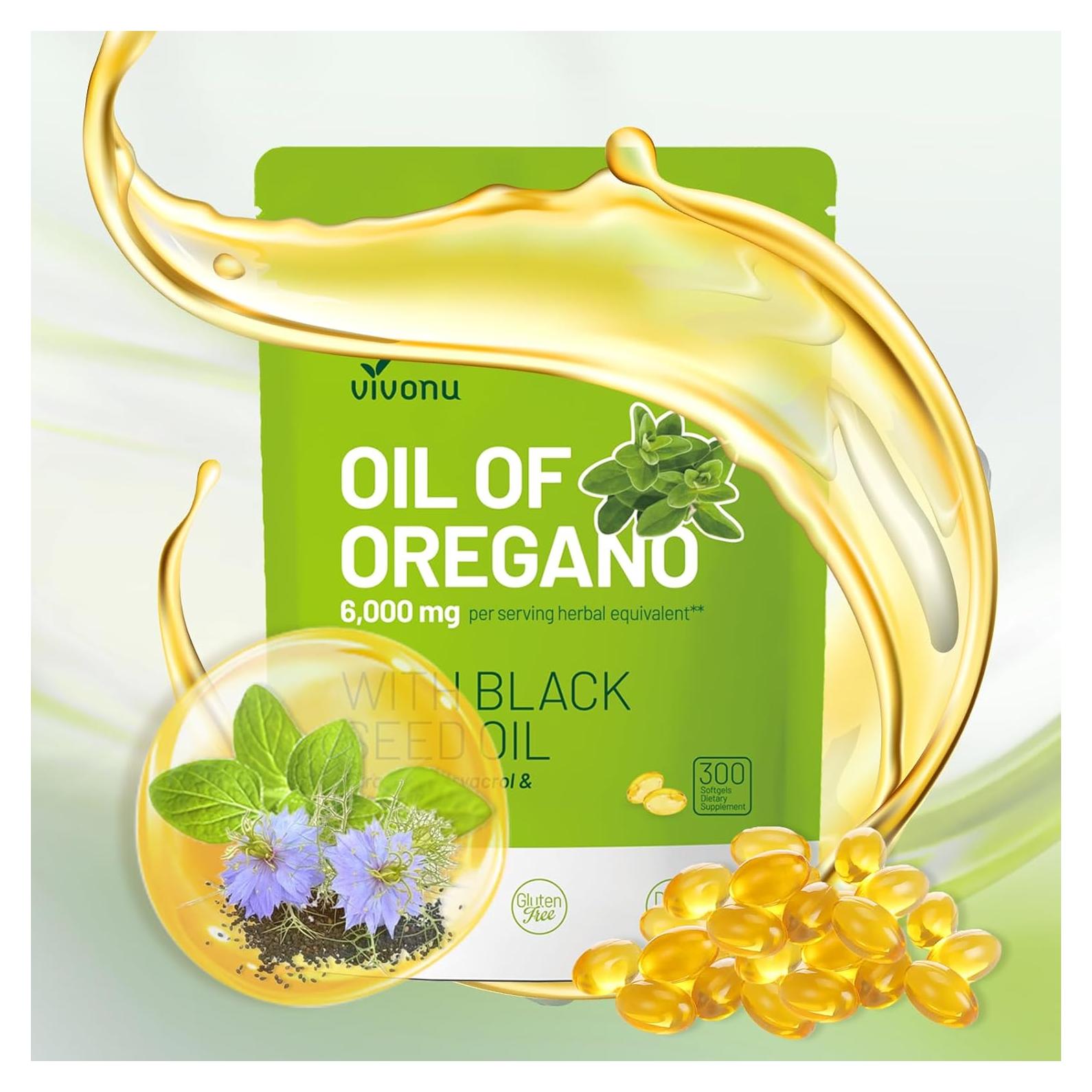 Cápsulas de Aceite de Orégano Orgánico VivoNu 300 Piezas