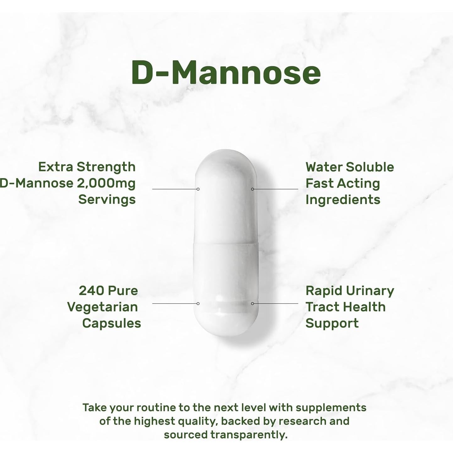 Suplemento D-Mannosa 500mg Deal - 240 Cápsulas Veganas