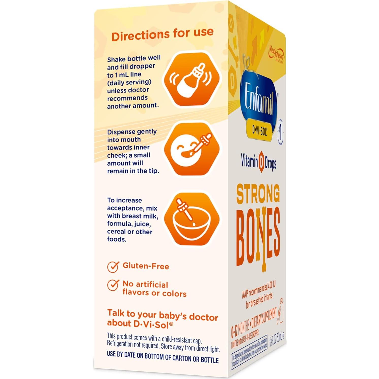 Gotas Líquidas de Vitamina D Enfamil D-Vi-Sol 50ml Bebés