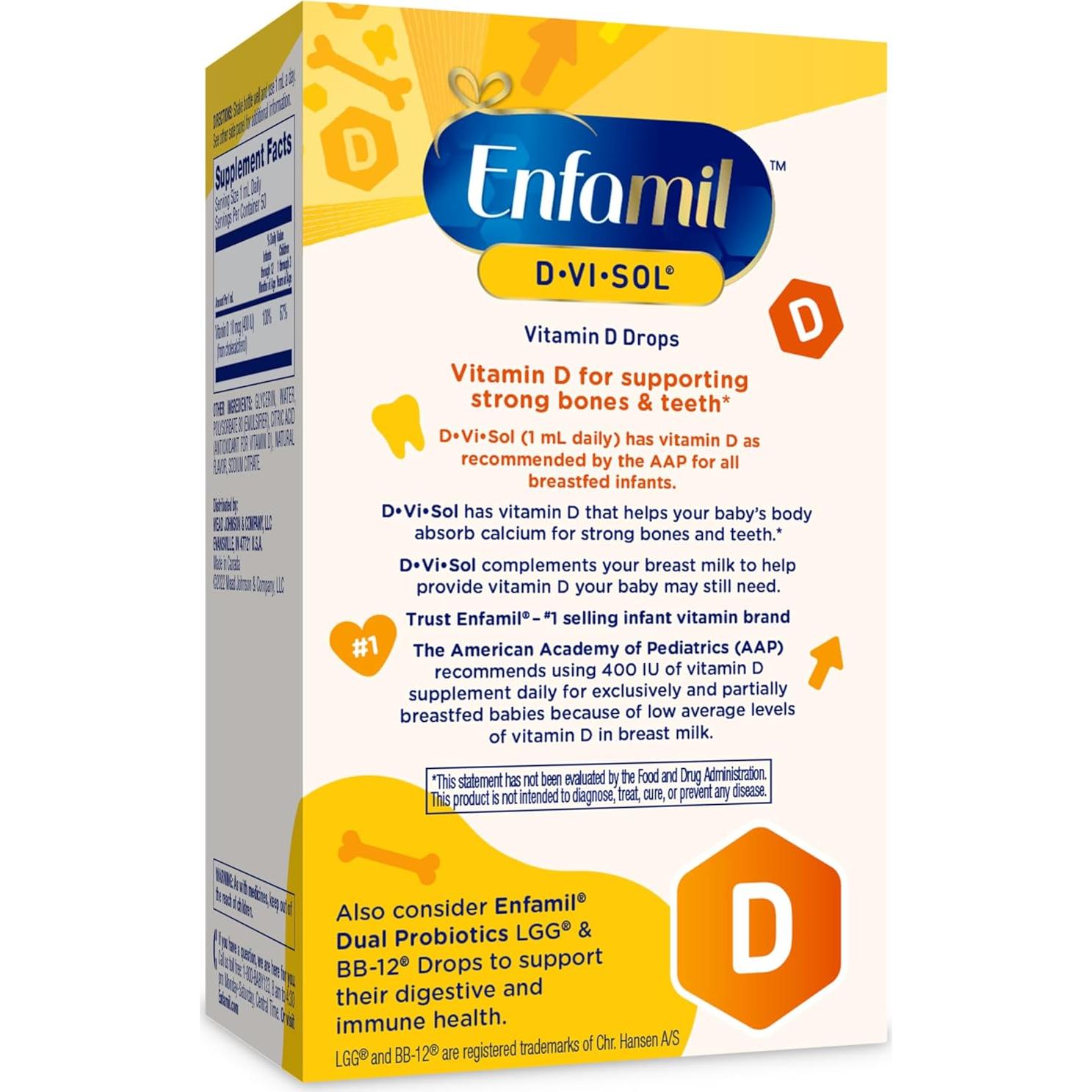 Gotas Líquidas de Vitamina D Enfamil D-Vi-Sol 50ml Bebés