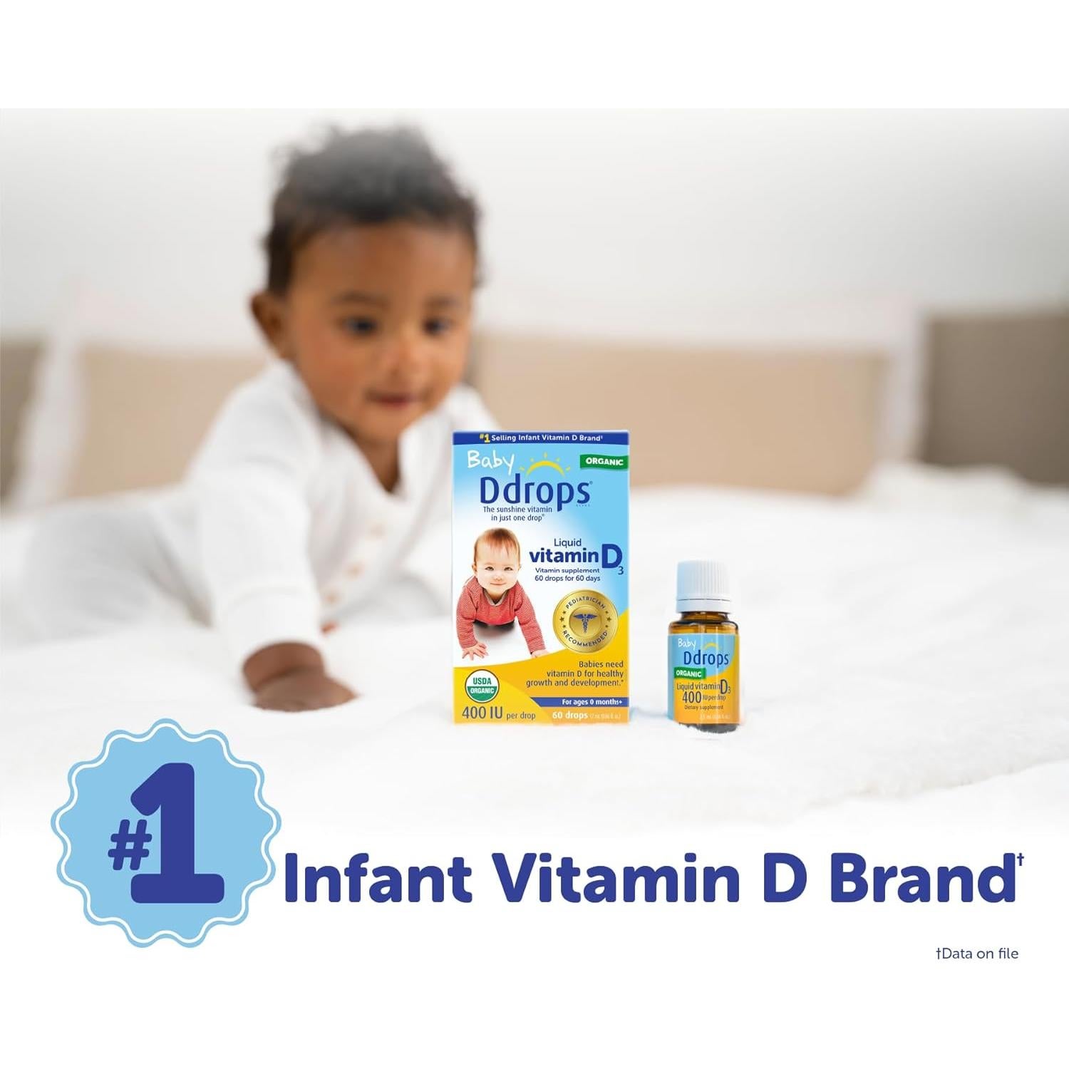 Ddrops Vitamina D3 400 IU para Bebés 60 Gotas 1.7 mL