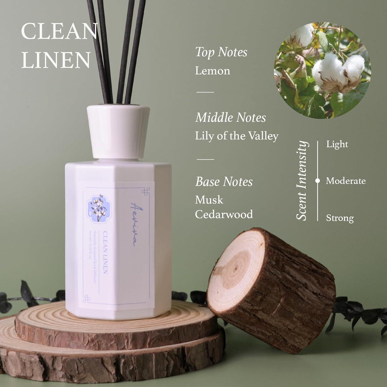 Difusor de Ramas Aeviva 200 ml Aroma Ropa Limpia