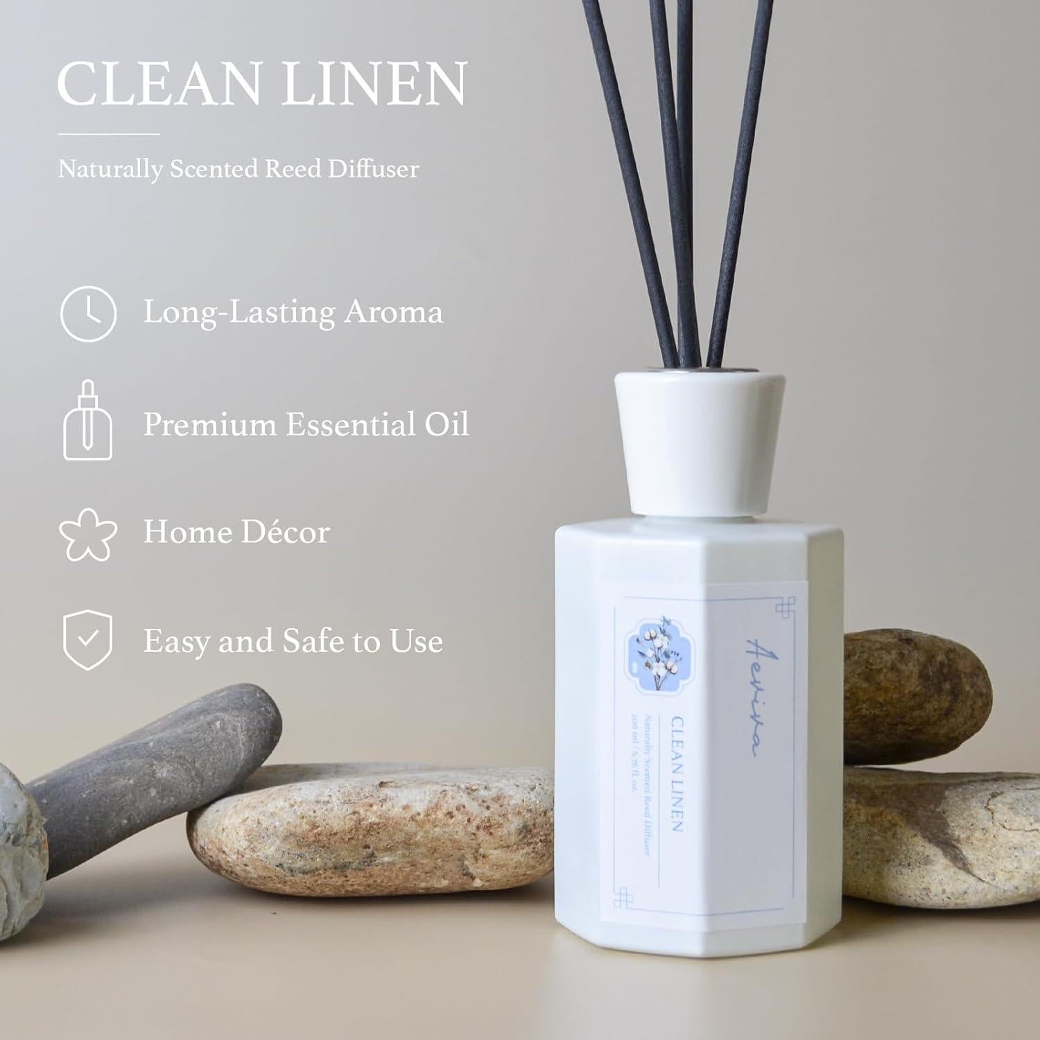 Difusor de Ramas Aeviva 200 ml Aroma Ropa Limpia