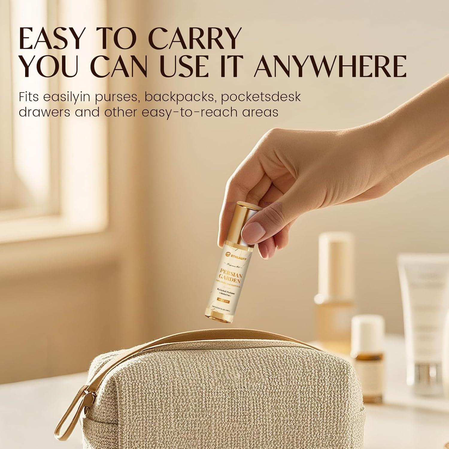 Set de Aceites de Perfume de Lujo Ethlauff 10ml - Vainilla, Ámbar, Sándalo