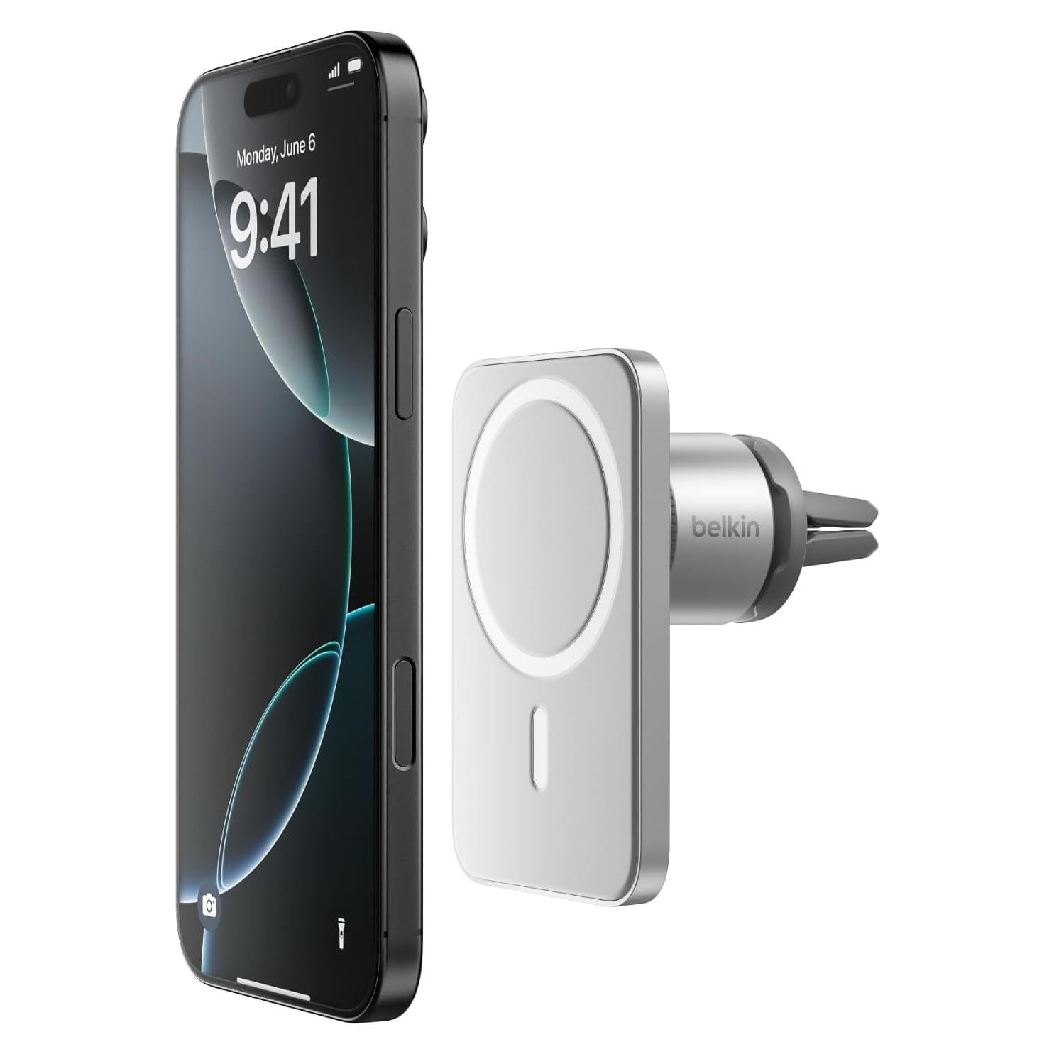 Soporte de Ventilación MagSafe Pro Belkin para iPhone - Gris