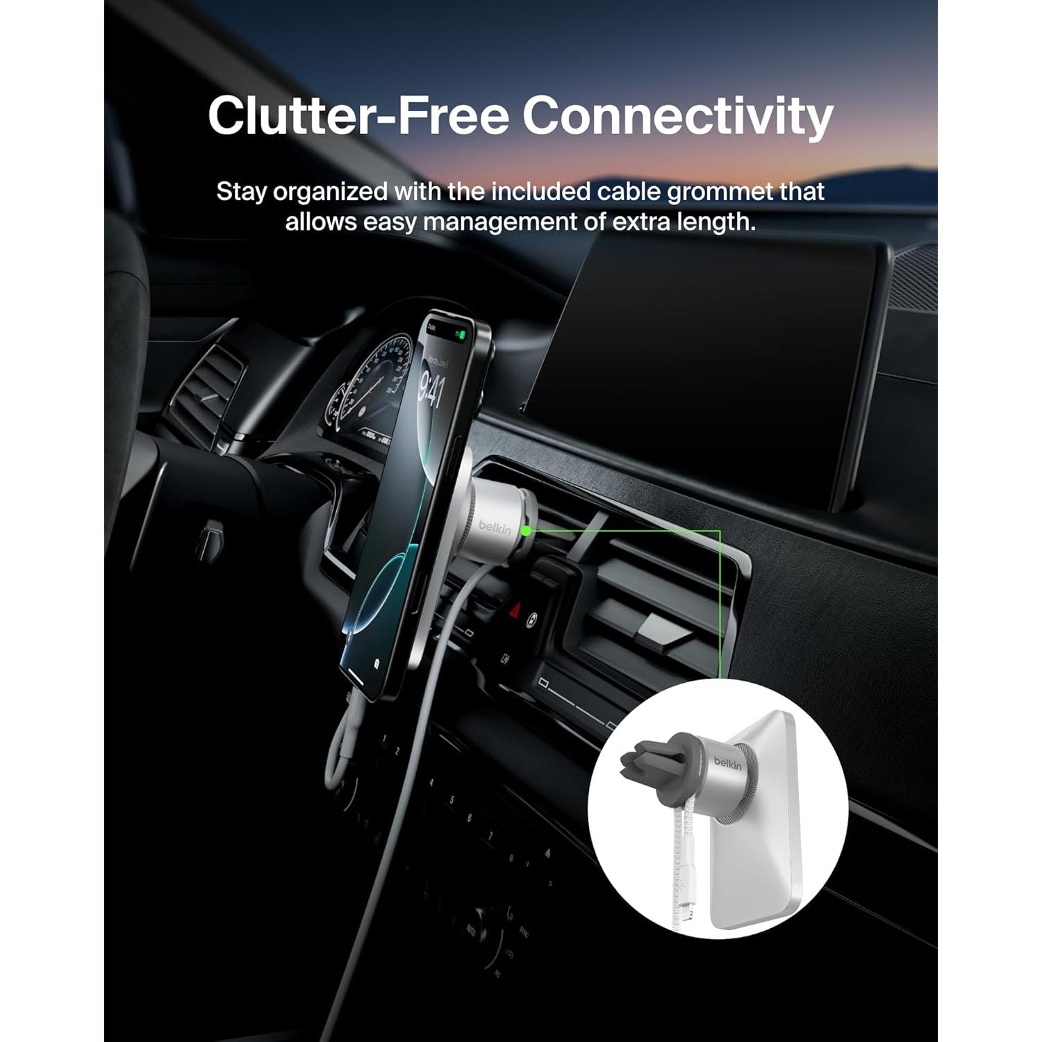 Soporte de Ventilación MagSafe Pro Belkin para iPhone - Gris