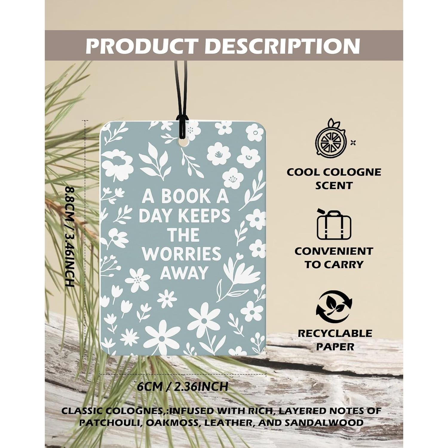 Ambientador de Coche EKGJW 4 Piezas Aroma Fresco Decorativo