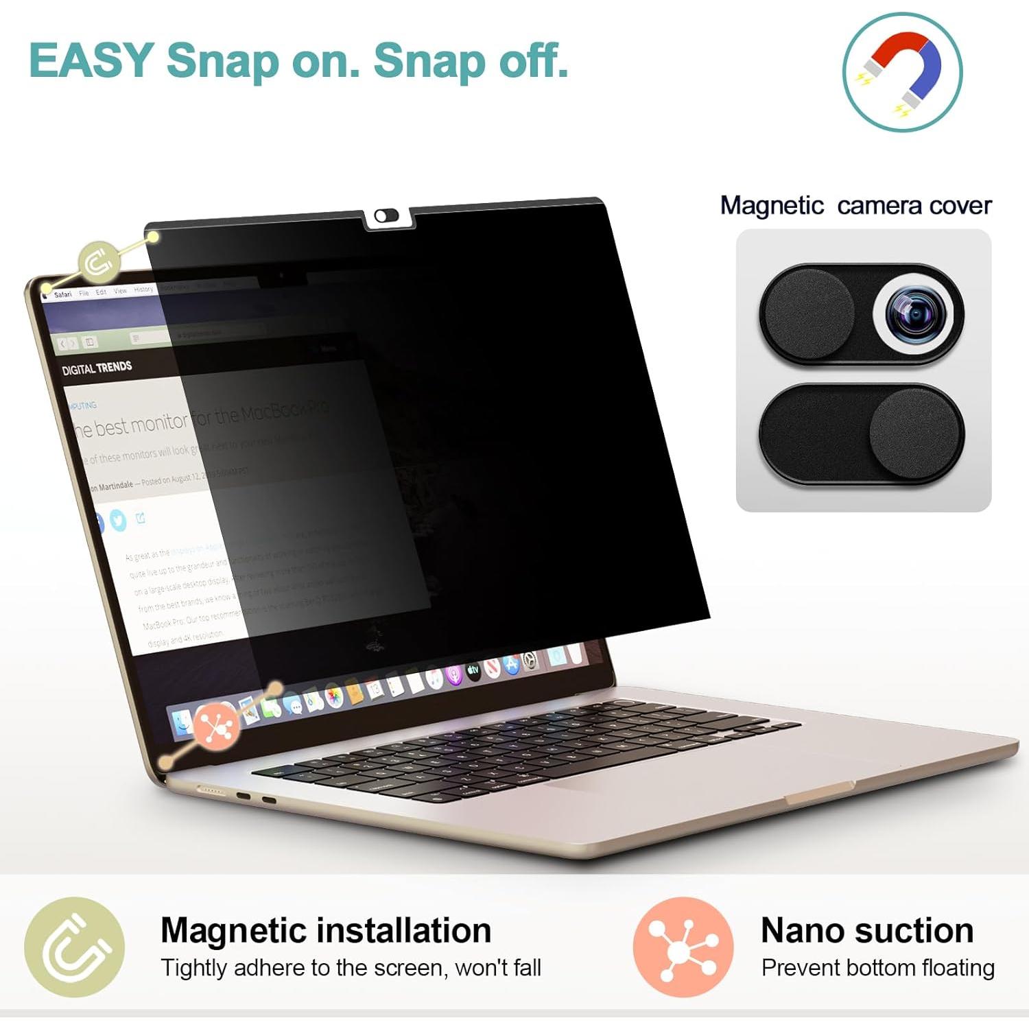 IPROKKO Protector de Pantalla Privada Magnético MacBook Air 15"