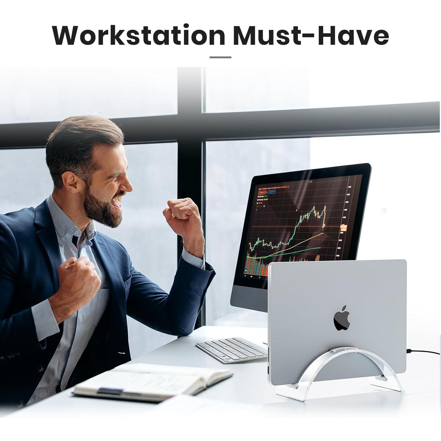 Soporte Vertical Acrílico Yikola para Laptop 22.66 cm