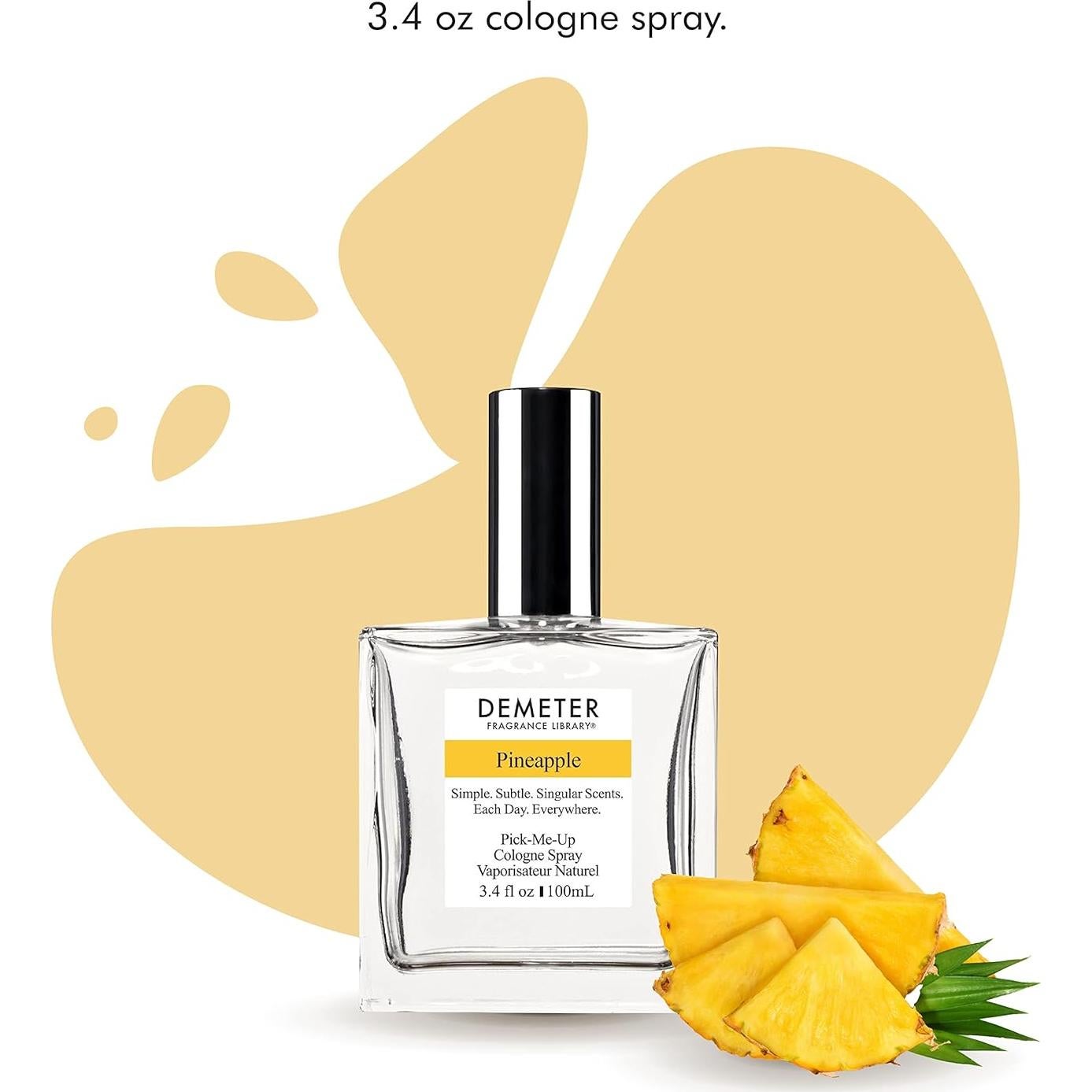 Colonia Demeter Piña 100 ml - Fragancia Natural Unisex