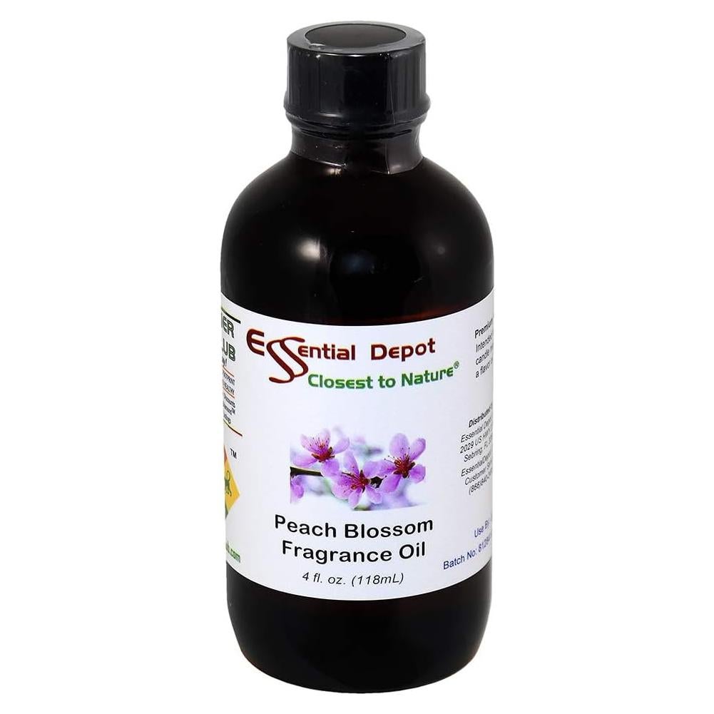 Peach Blossom Fragrance Oil - 4 oz - Supplied in 4 oz. Amber Glass Bottle with Black Phenolic Cone Lined and Safety Sealed Cap