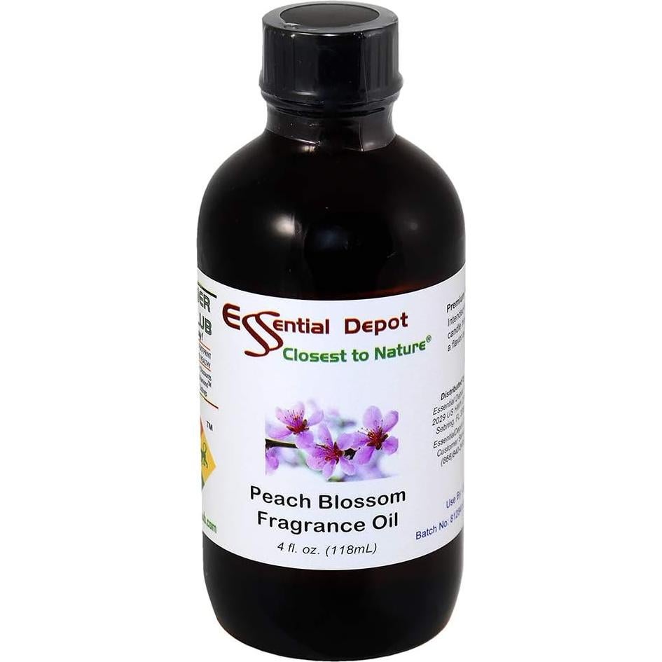 Peach Blossom Fragrance Oil - 4 oz - Supplied in 4 oz. Amber Glass Bottle with Black Phenolic Cone Lined and Safety Sealed Cap