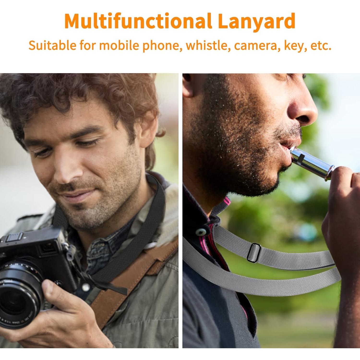 Lanyard Ajustable CACOE para Teléfono Universal Negro+Gris