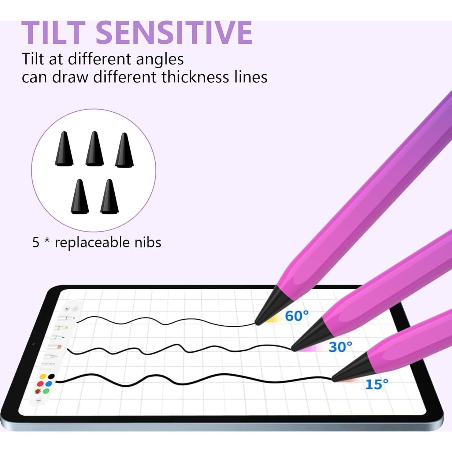 Stylus Pen COO para iPad 2018-2023 con Rechazo de Palma